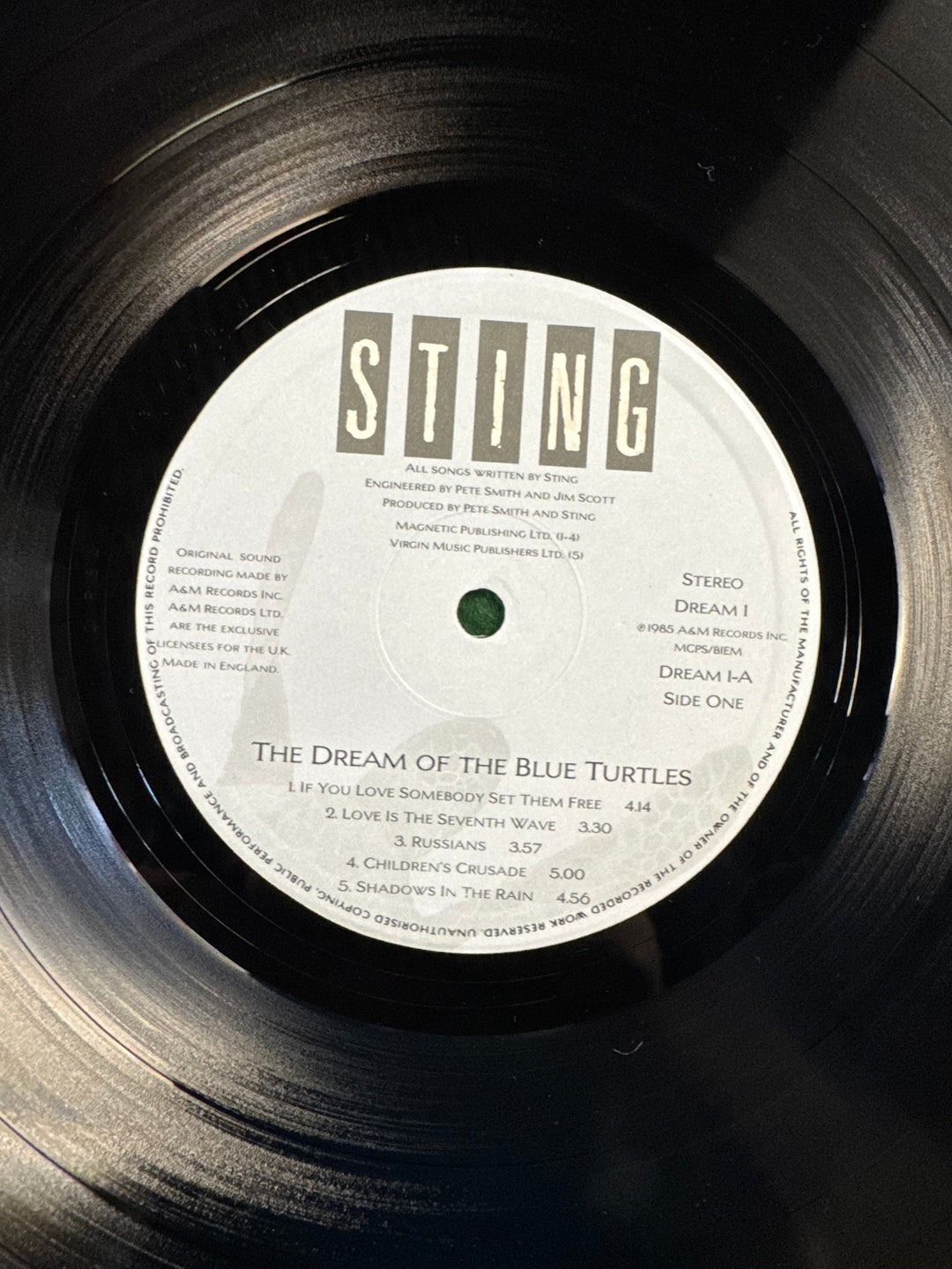 1980s Sting The Dream of the Blue Turtles Vinyl Record - Think Vintage