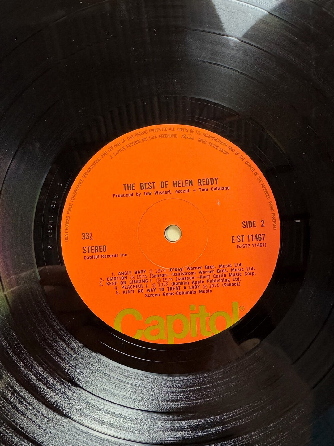 The Best Of Helen Reddy Vinyl Record - Very Good