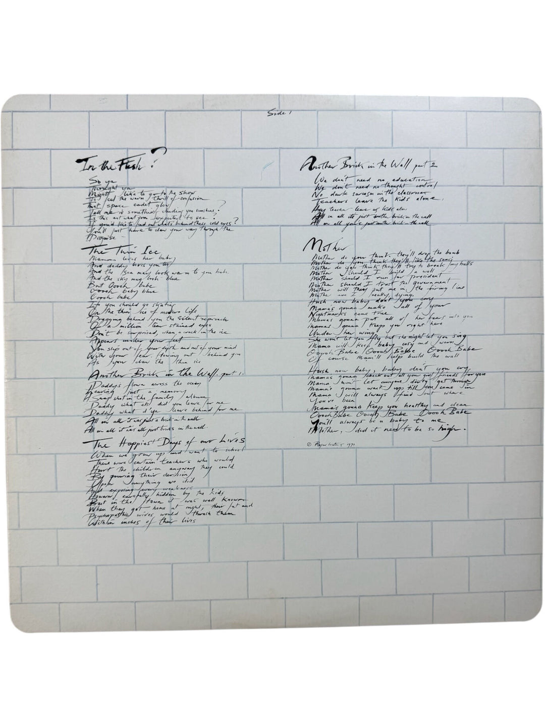 Pink Floyd The Wall Vinyl Record - Good