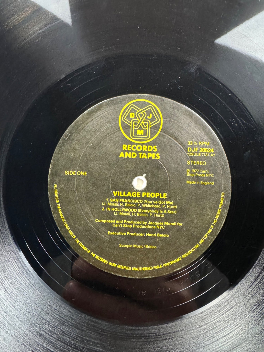 1977 DJM Records Village People Vinyl - Fair