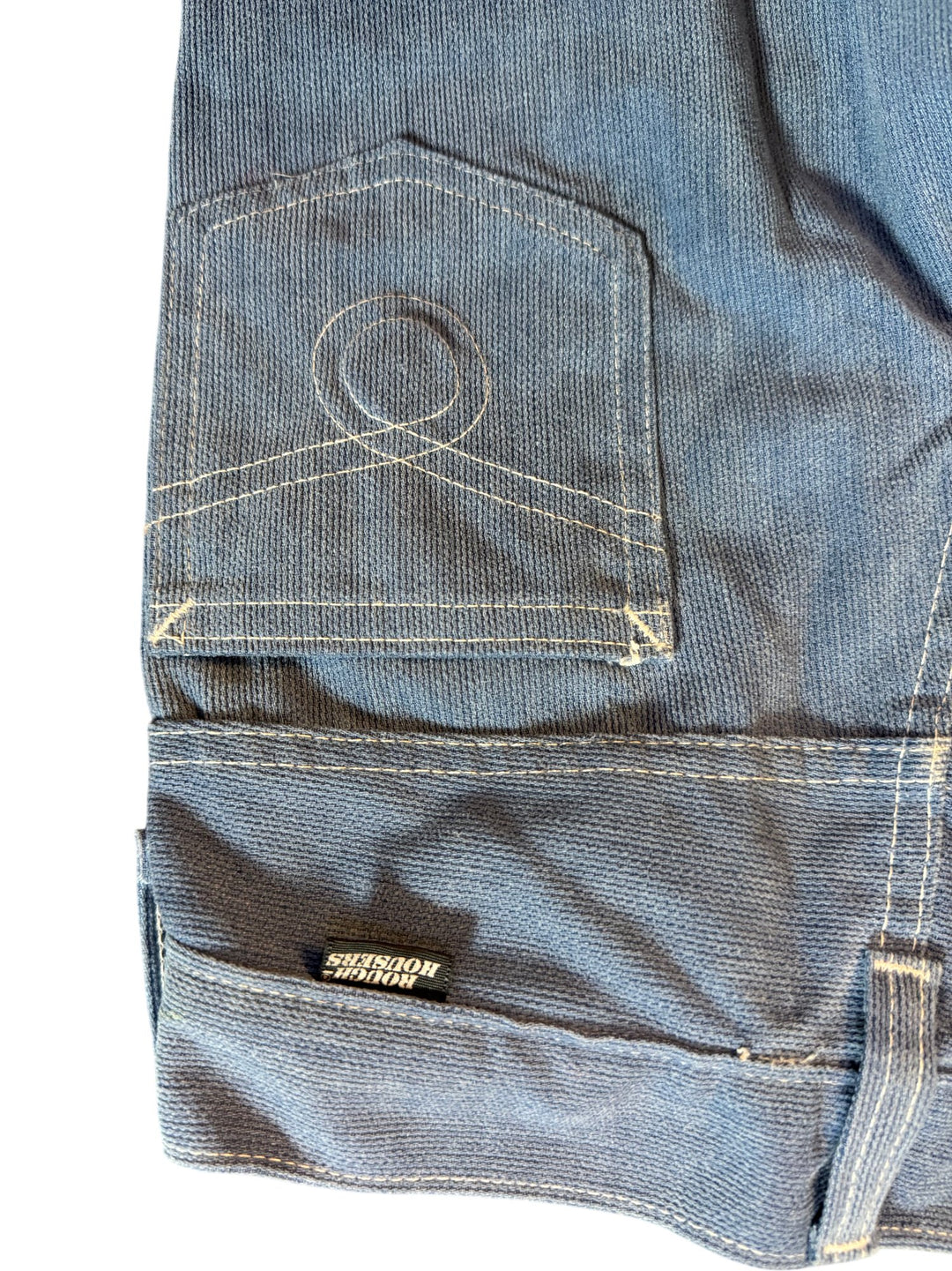 1970s Rough Houser Blue Cord Flares - Age 9/10