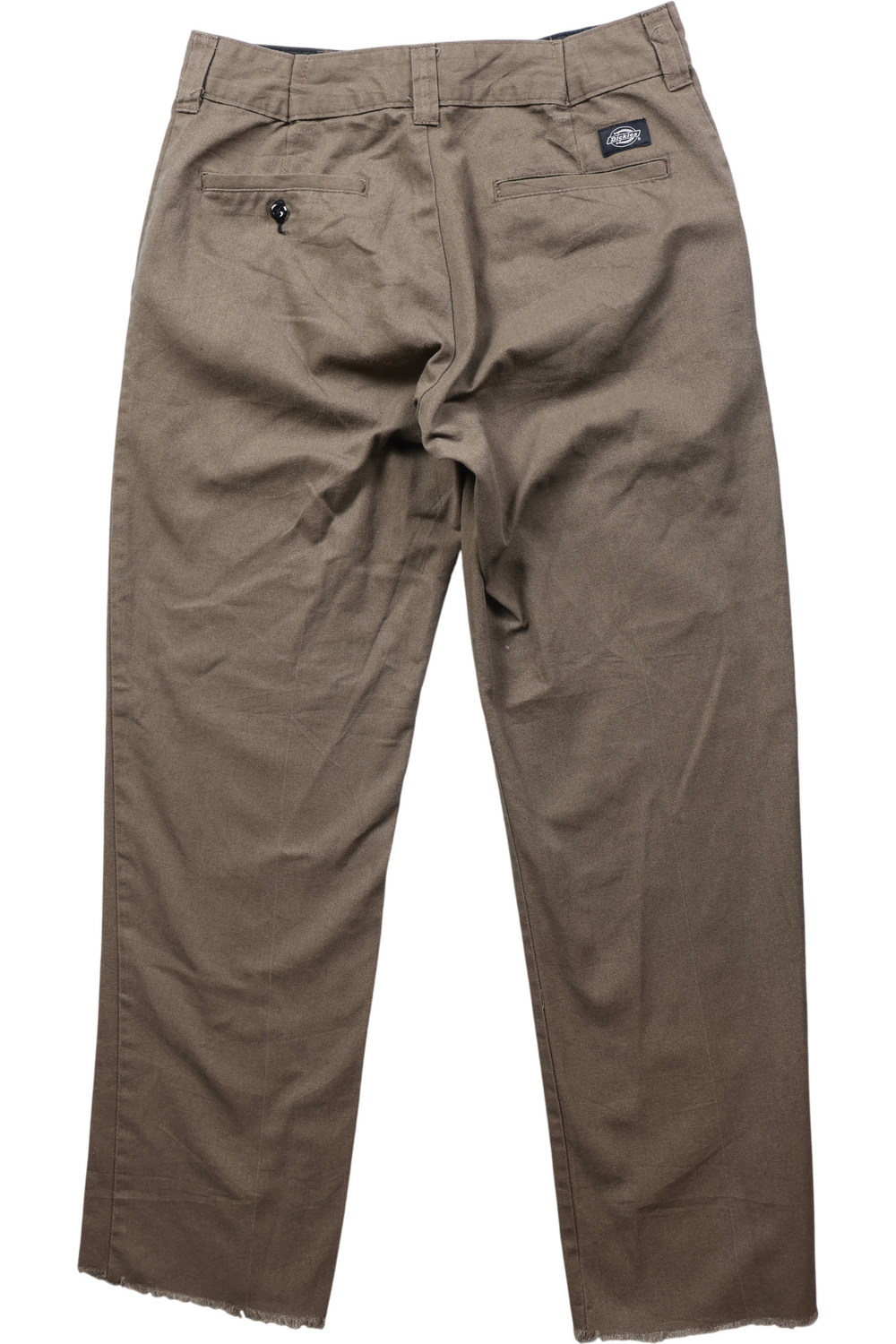 Dickies Distressed Cuff Trousers Brown Workwear - Think Vintage