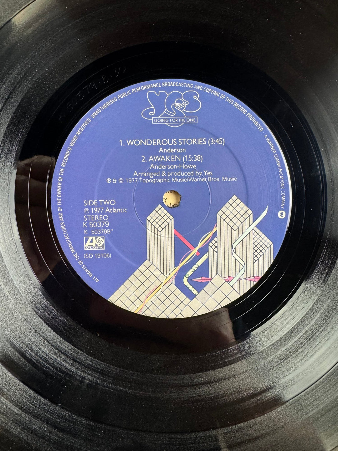 1977 Yes Going For The One Vinyl Album - Good+