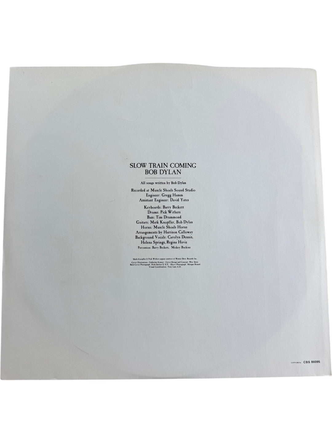 Bob Dylan Slow Train Coming Vinyl Record - Good+