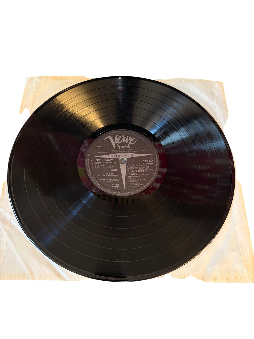 Ballads By Ben Webster Vinyl Record - Fair