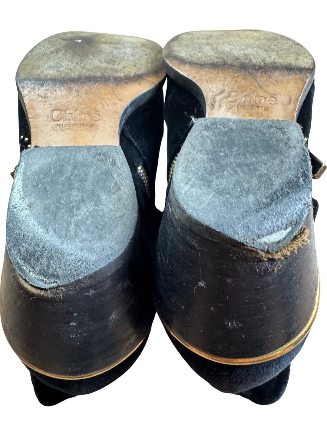 Chloe Studded Suede Buckle Ankle Boots - 4