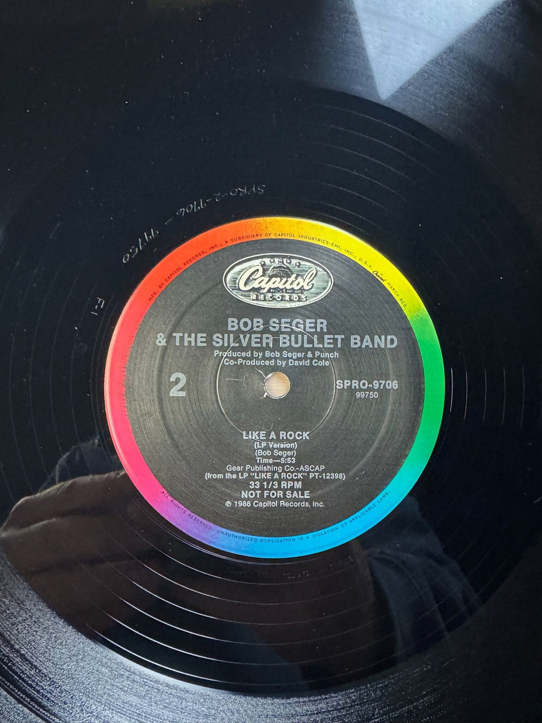 Bob Seger Like A Rock Vinyl - Fair