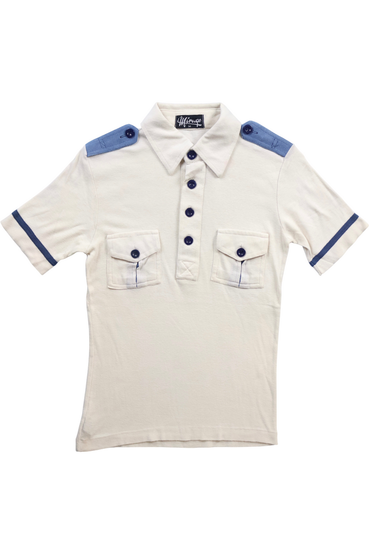 1970s Mirage Button-Up Short Sleeve T-Shirt - Think Vintage