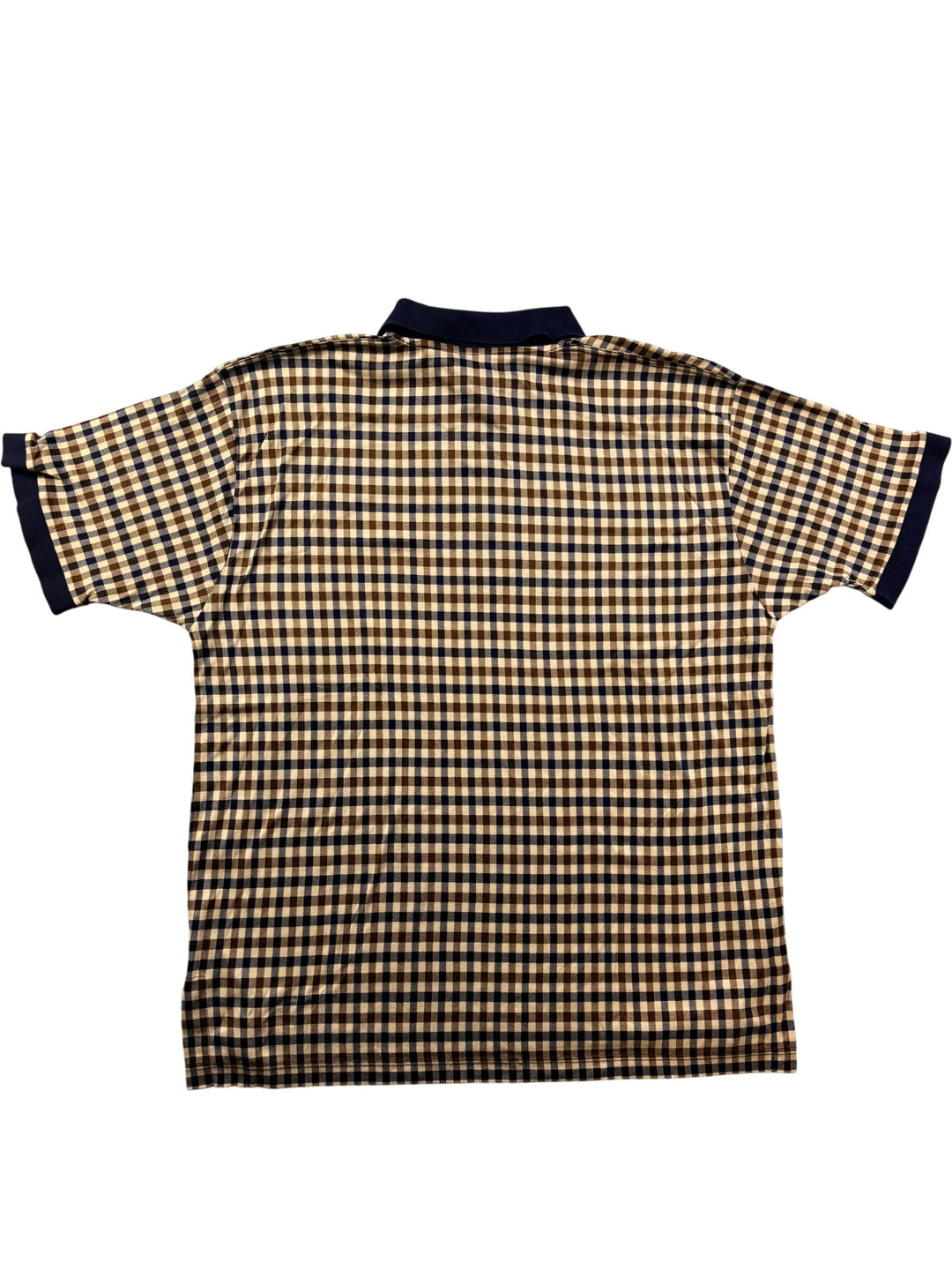 Checked Polo Shirt With Contrasting Collar - XL