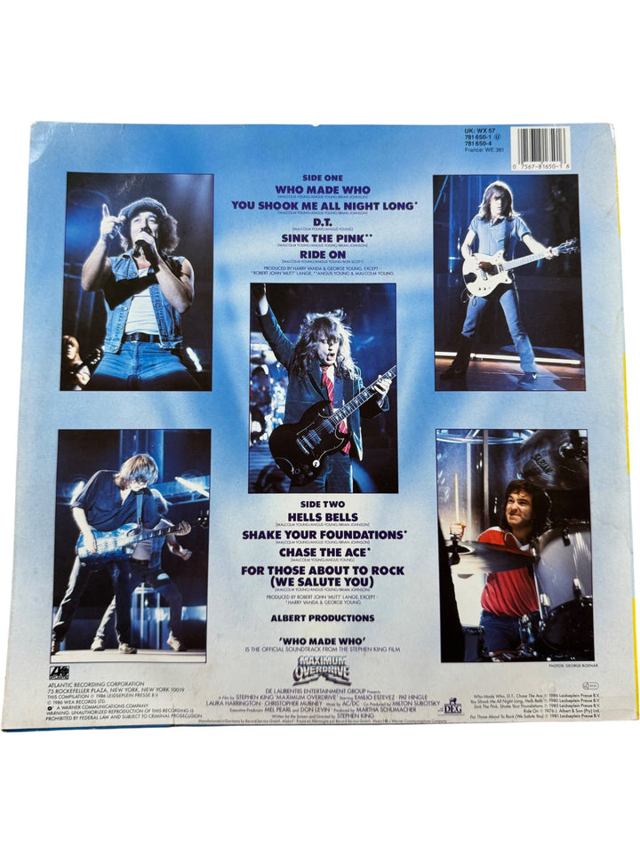 AC/DC Who Made Who Vinyl Record - Good