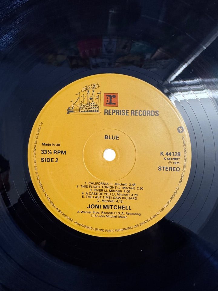 Joni Mitchell Blue Vinyl Record - Very Good