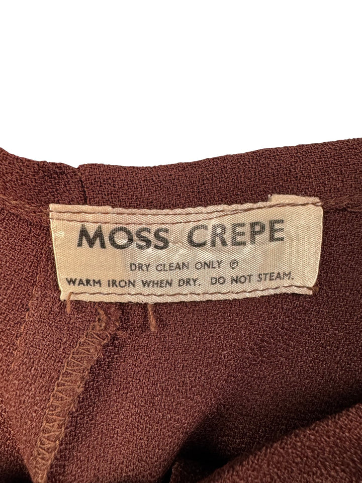 1970s Ozzie Clark Chocolate Halter Neck Button-Up Dress * See Description* - S