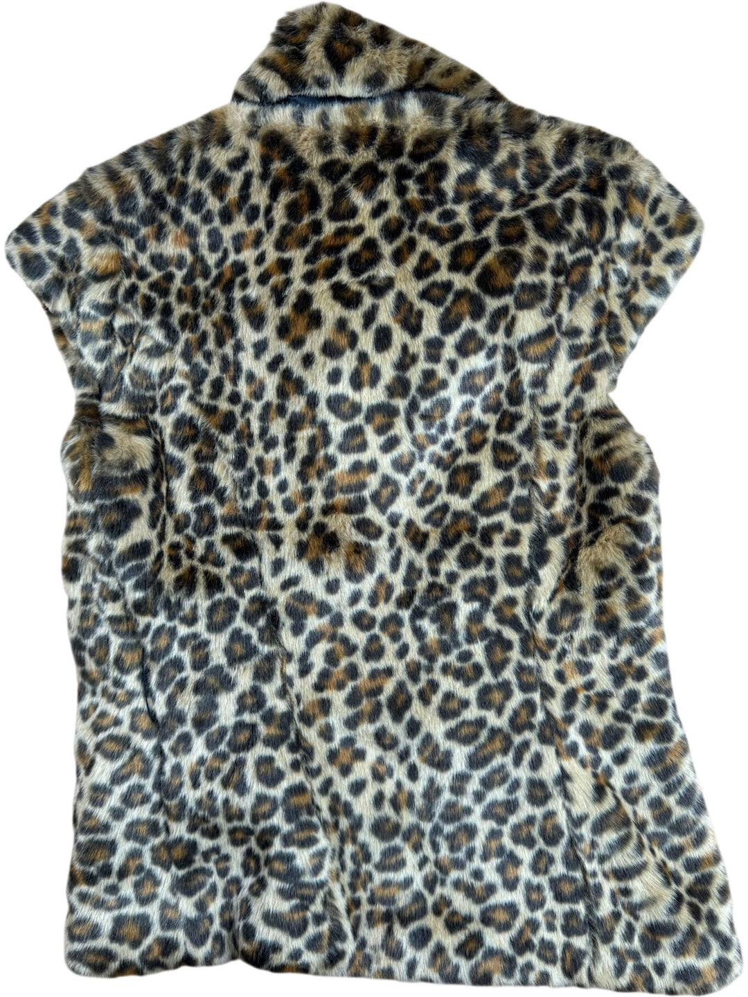 H&M Leopard Print Faux Fur Vest - S