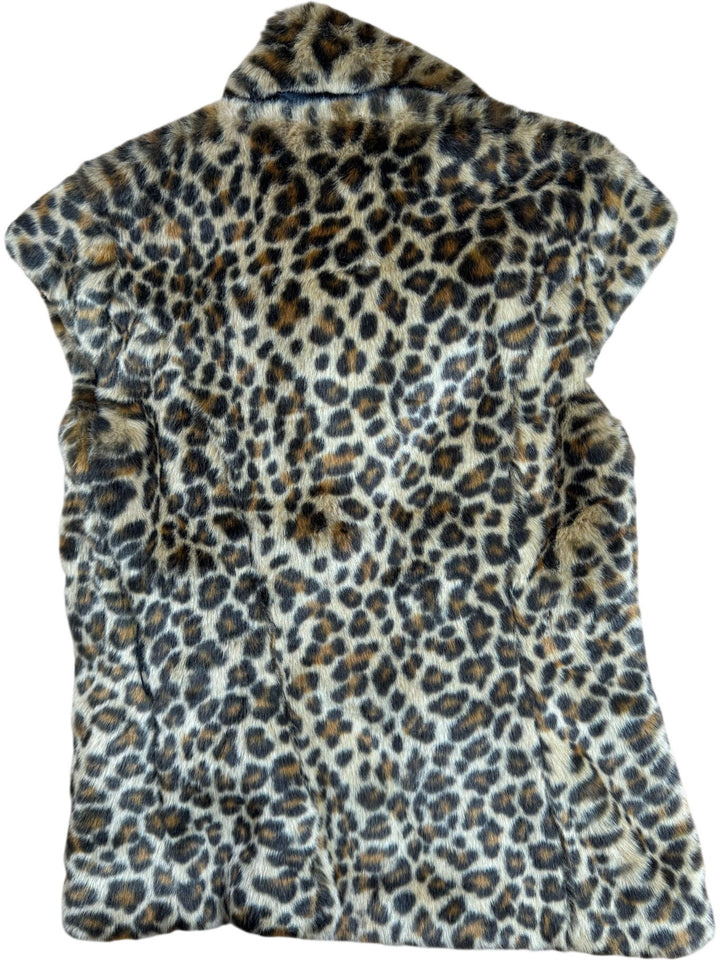 H&M Leopard Print Faux Fur Vest - S