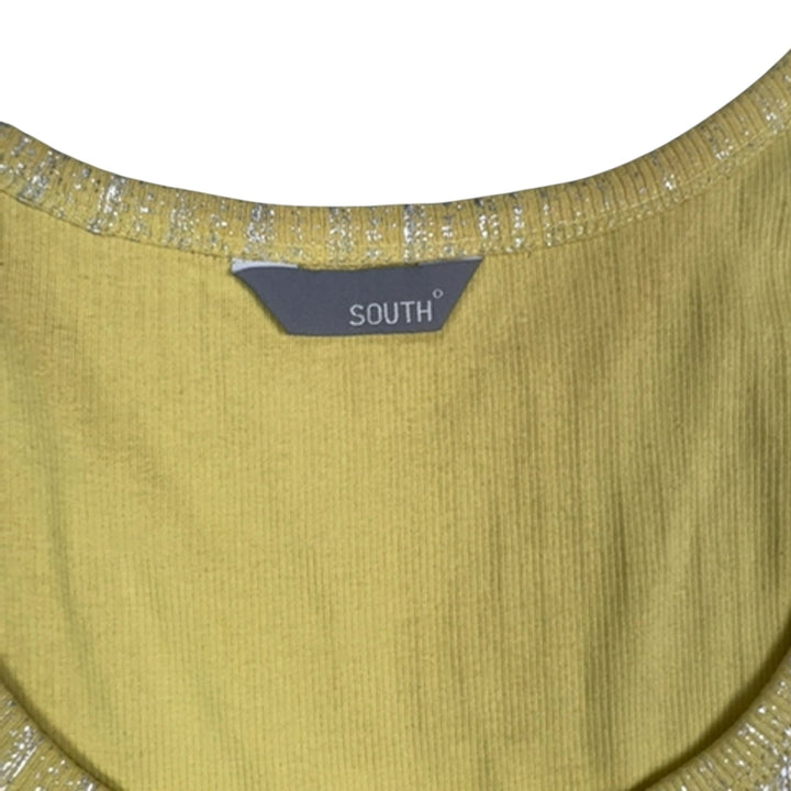 Yellow Shimmer Tank Top by South - Think Vintage