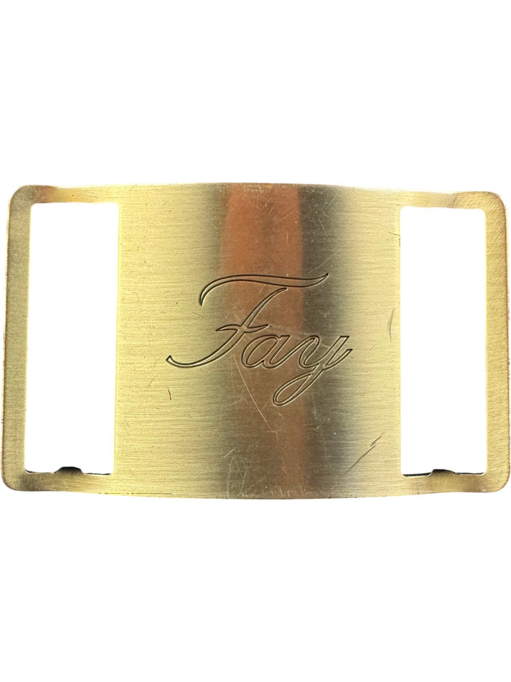 Fay Black Leather Tote Bag with Gold Buckle