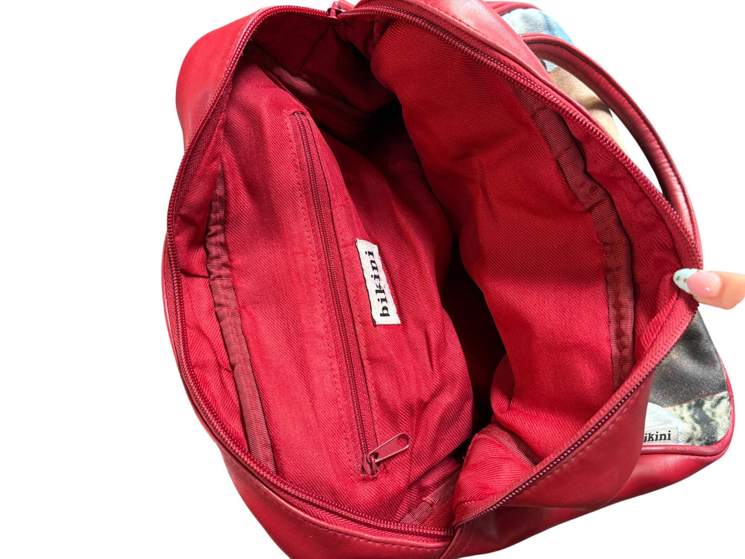 Retro Red Tote Bag With Elvis Print