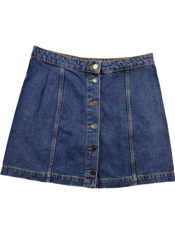 Topshop Moto Denim Mini Skirt - M - Think Vintage