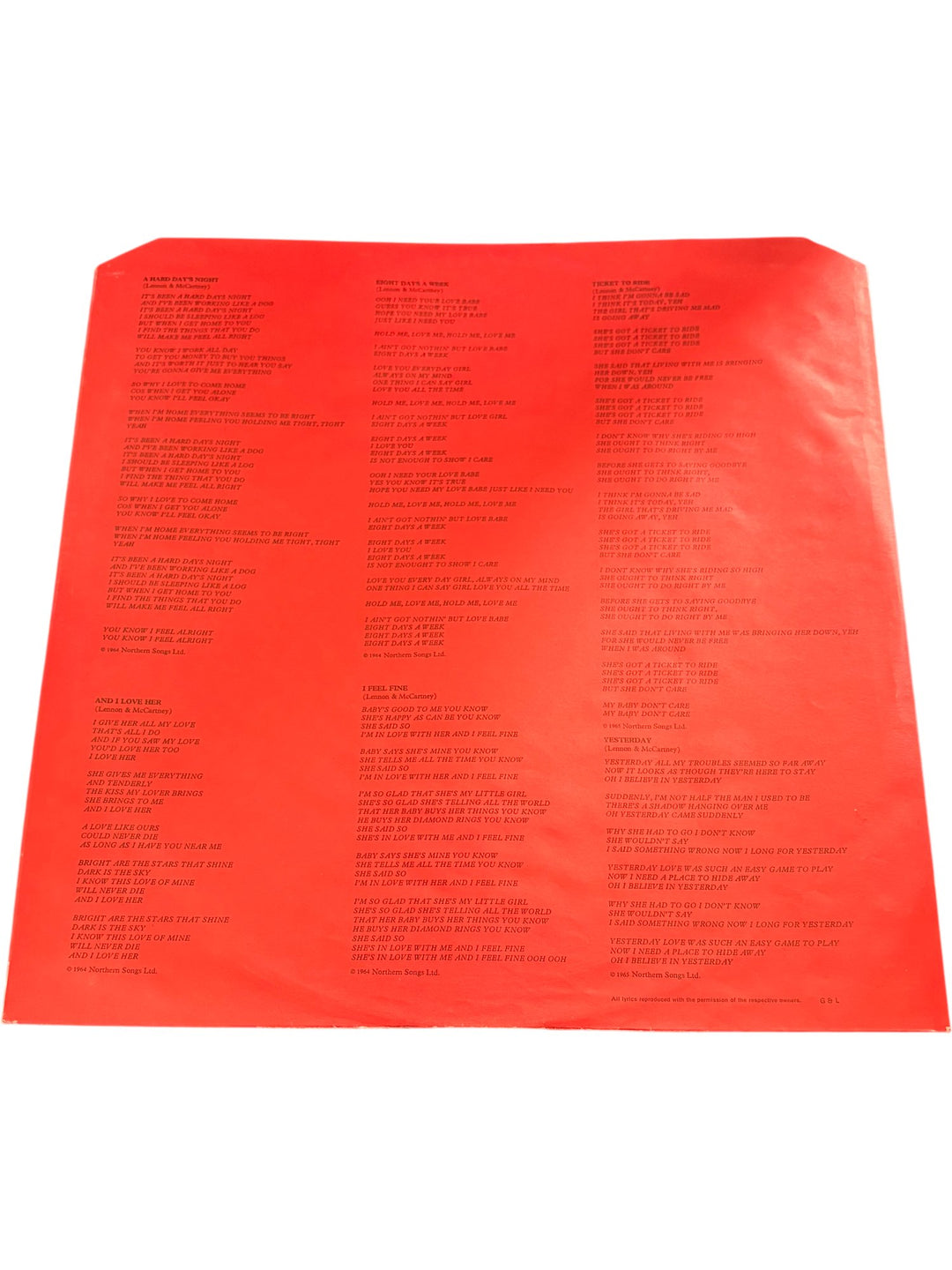 Beatles 1962-1966 Vinyl Compilation - Fair