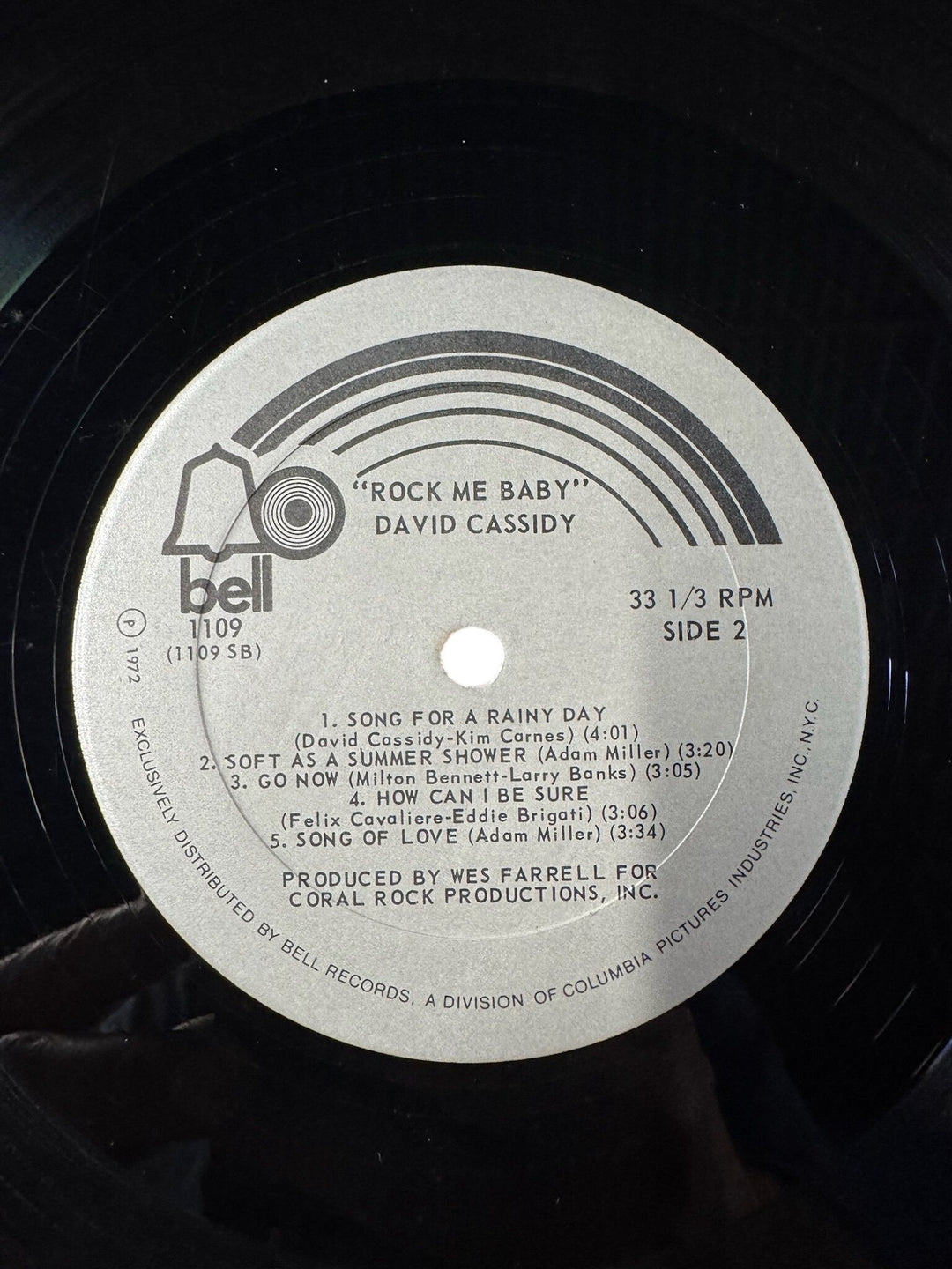 1972 Rock Me Baby Vinyl Album by David Cassidy - Good