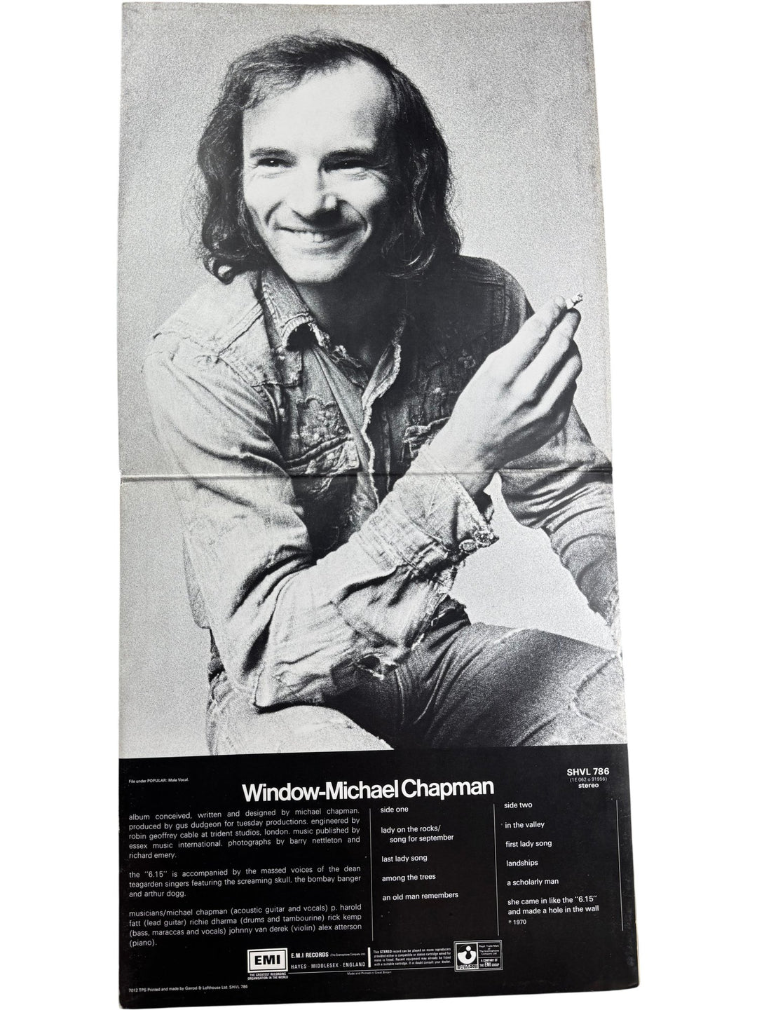1970 Michael Chapman Window Vinyl LP - Good