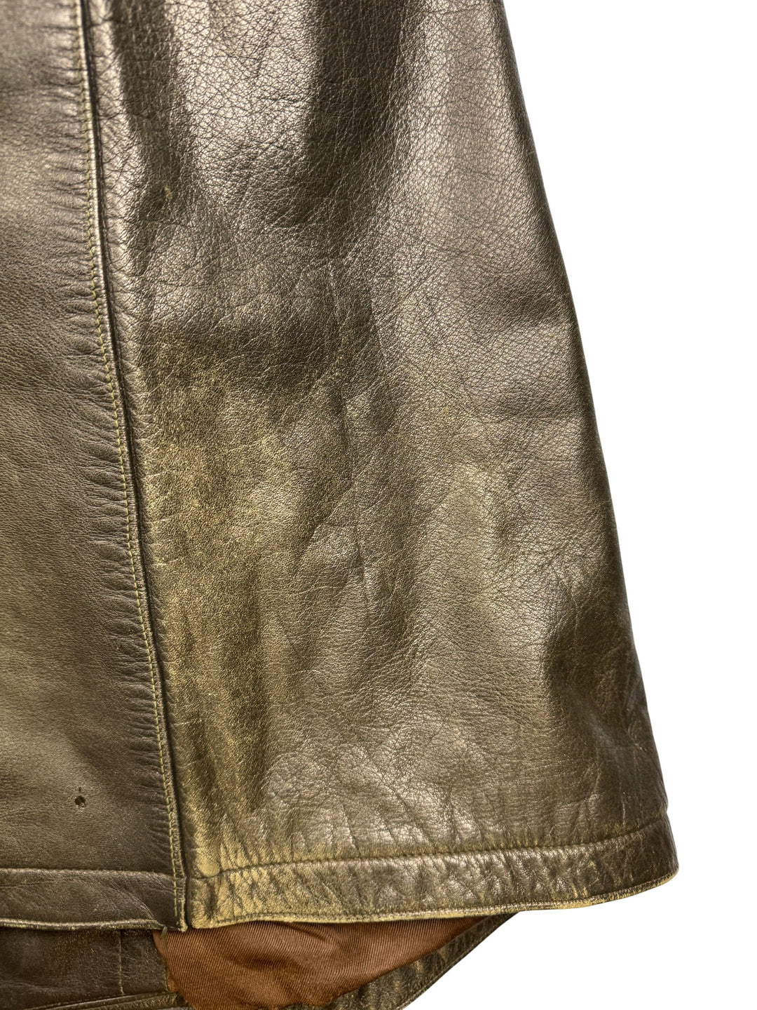 Leather Trench Coat - L