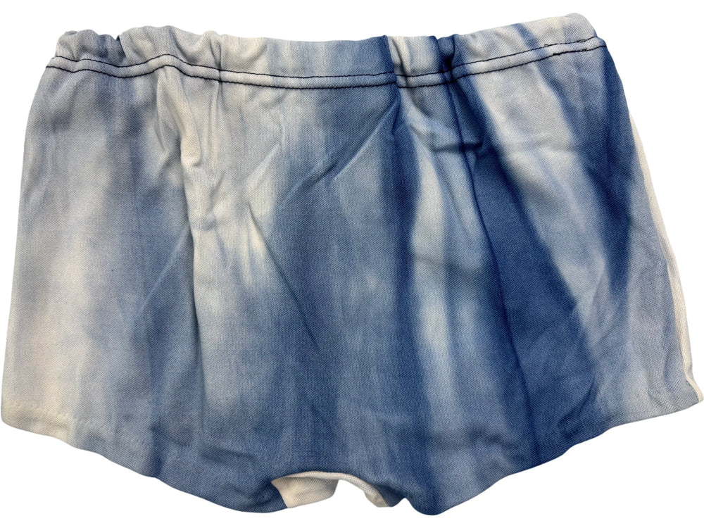 Blue Gradient Buttoned Shorts - Think Vintage