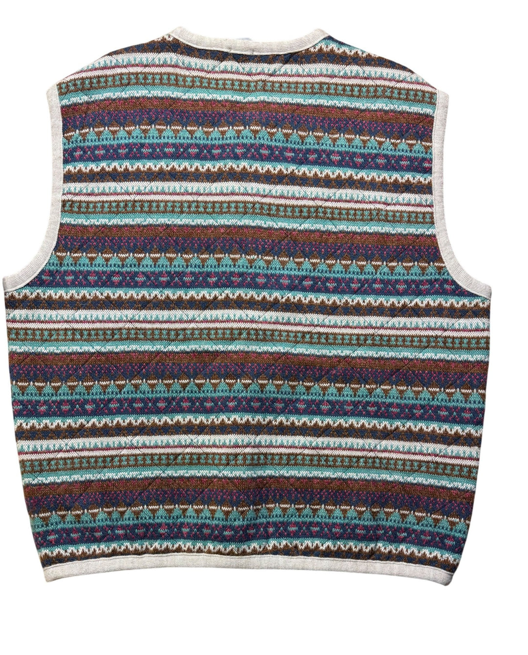 Italian Patterned Wool Blend Vest