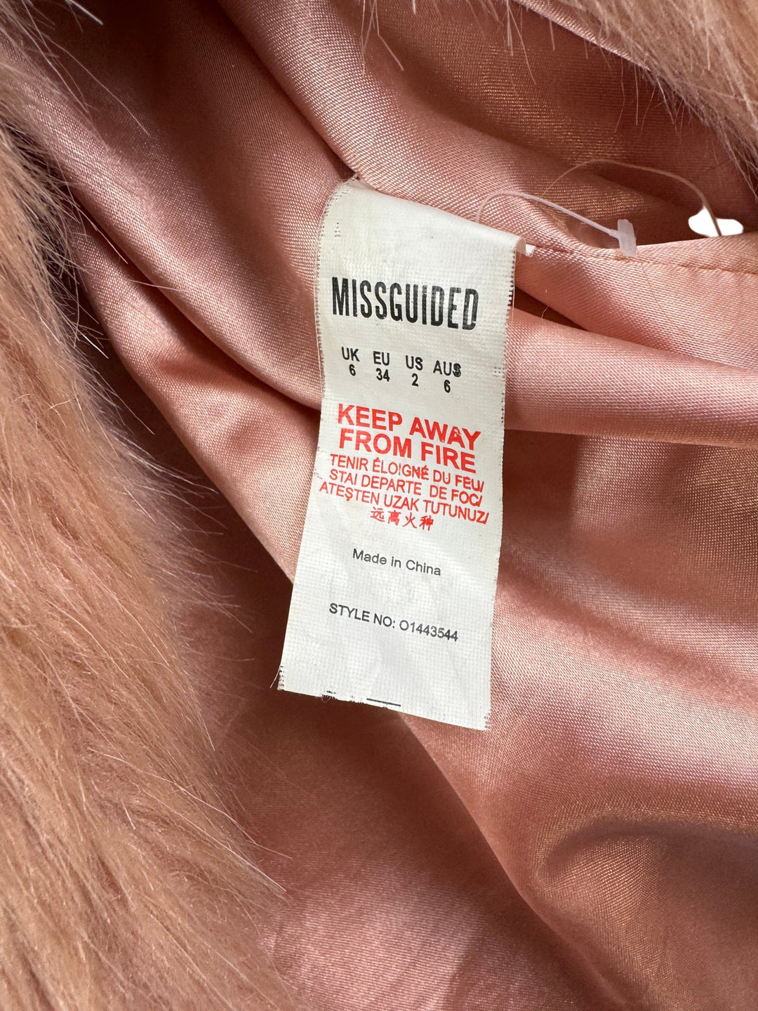Barbie X Missguided Faux Fur Jacket - XS