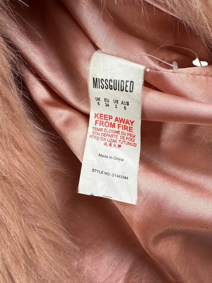Barbie X Missguided Faux Fur Jacket - XS