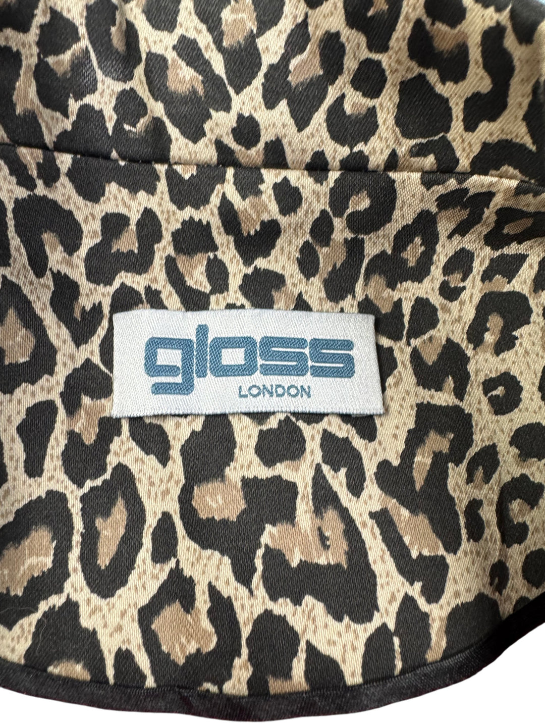 Gloss London Leopard Print Dress With Jacket - M