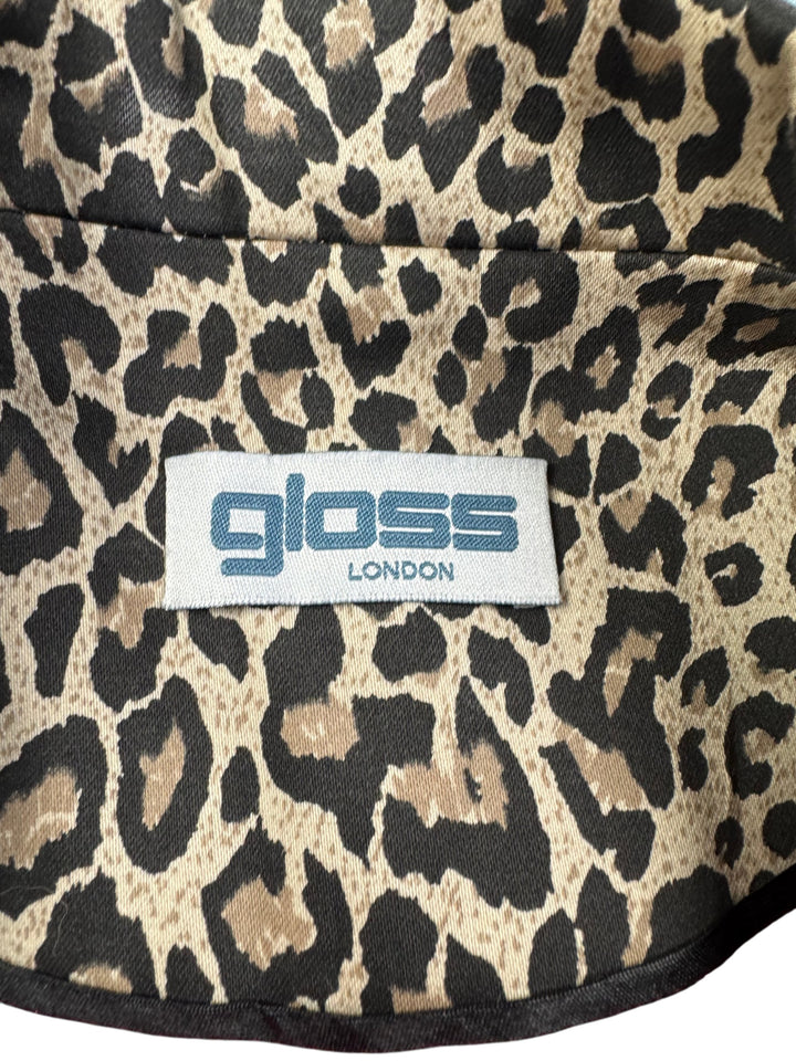 Gloss London Leopard Print Dress With Jacket - M