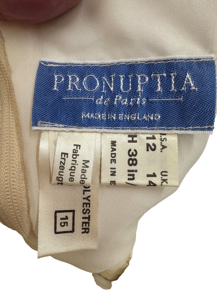 Pronuptia De Paris White Puff Sleeve Wedding Dress