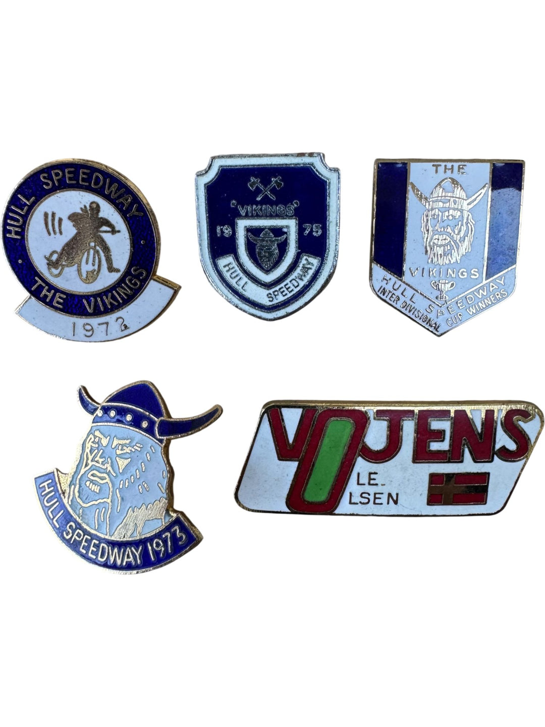 1970s Hull Speedway Vikings Lapel Pins