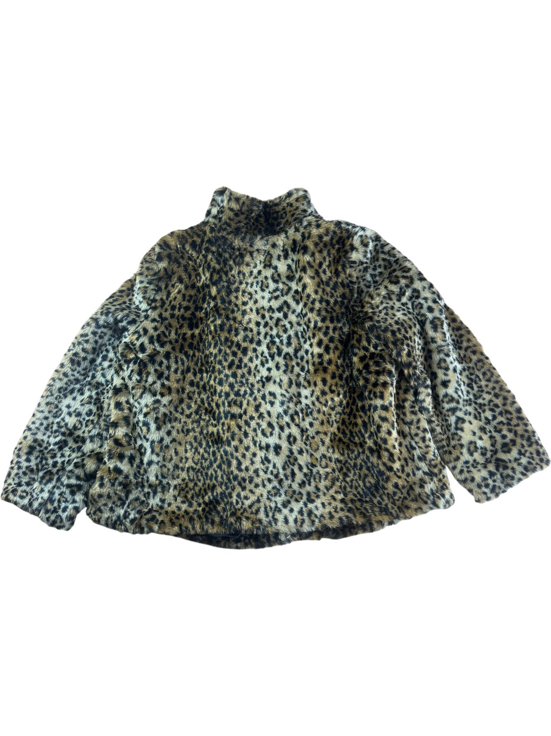 Leopard Print Faux Fur Jacket - L