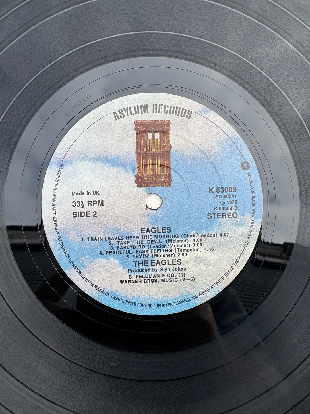1972 Eagles Debut Album Vinyl- Very Good