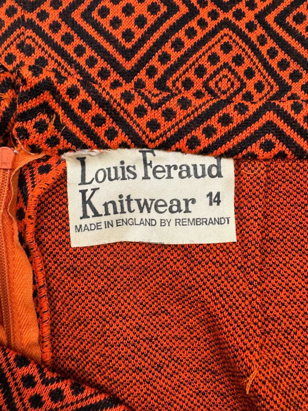 Louis Feraud Geometric Knit Skirt - Think Vintage