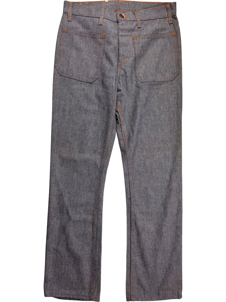 Deadstock 1970s Levi's Straight Leg Contrast Stitch Jeans - Think Vintage