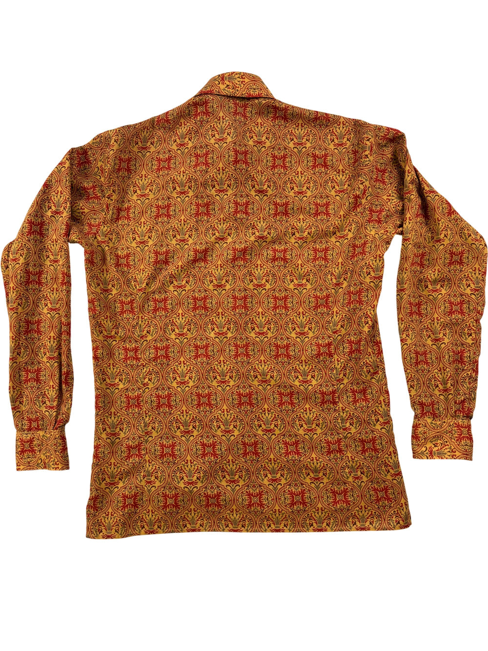 70s Cahors Paris Patterned Long Sleeved Shirt - Think Vintage