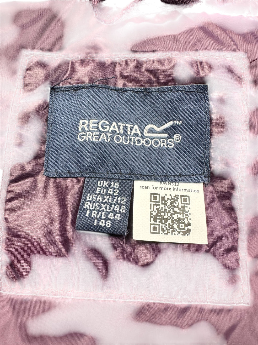 Regatta Hooded Puffer Jacket Purple - XXL