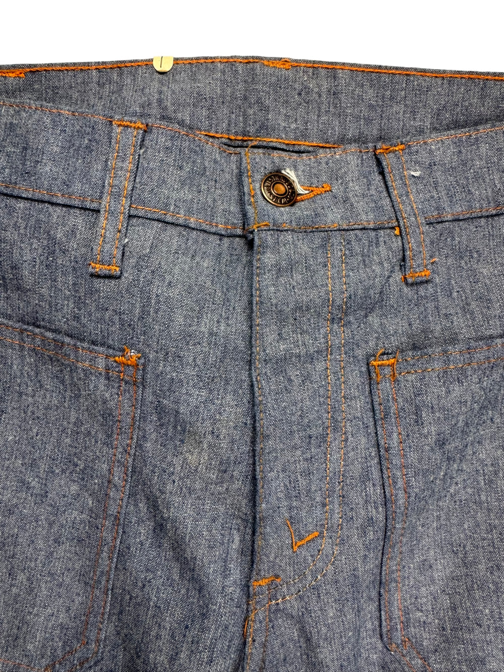 Deadstock 1970s Levi's Straight Leg Contrast Stitch Jeans - Think Vintage