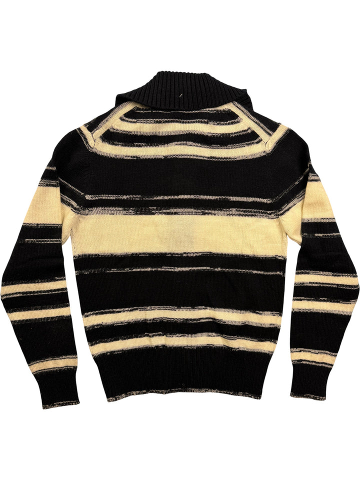 Striped Button-Up Cardigan - S