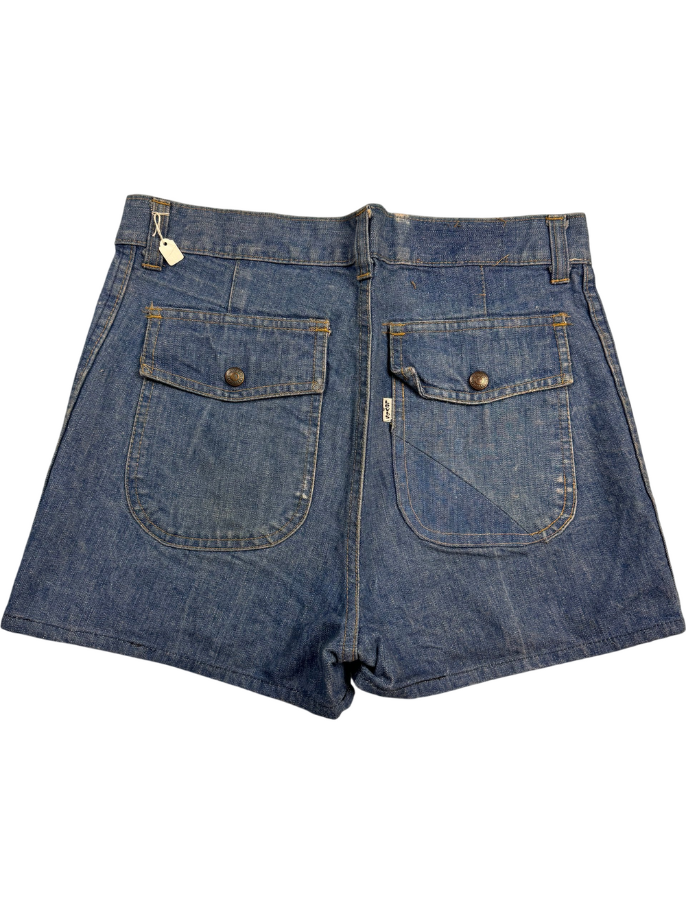Deadstock 1970s Levi's Denim Patch Pocket Shorts - Think Vintage