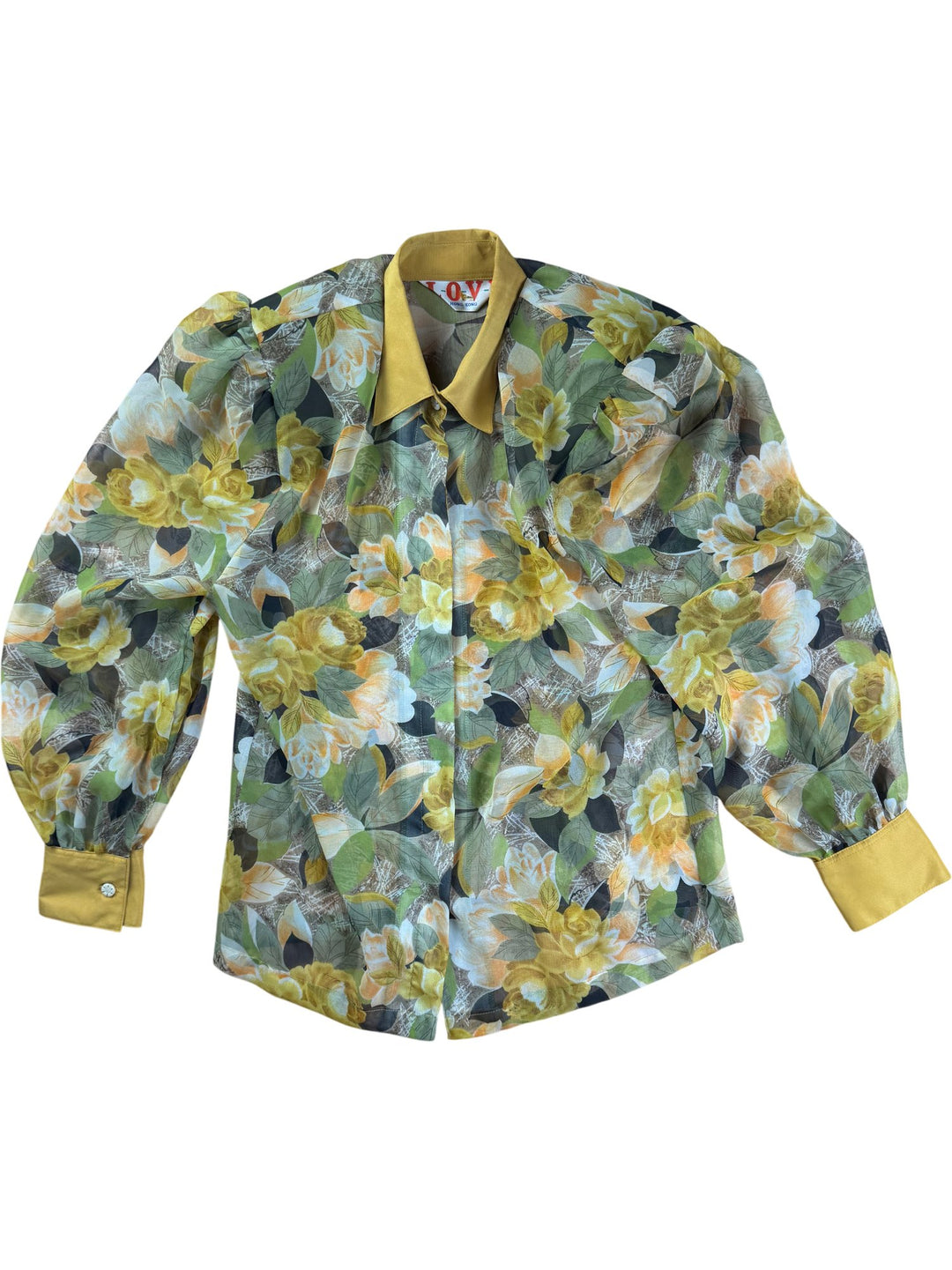 1970s Floral Patterned Blouse - M