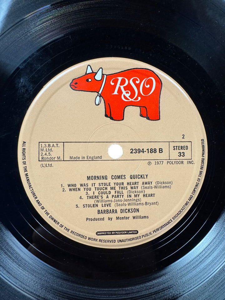Barbara Dickson Morning Comes Quickly Vinyl Record - Very Good+