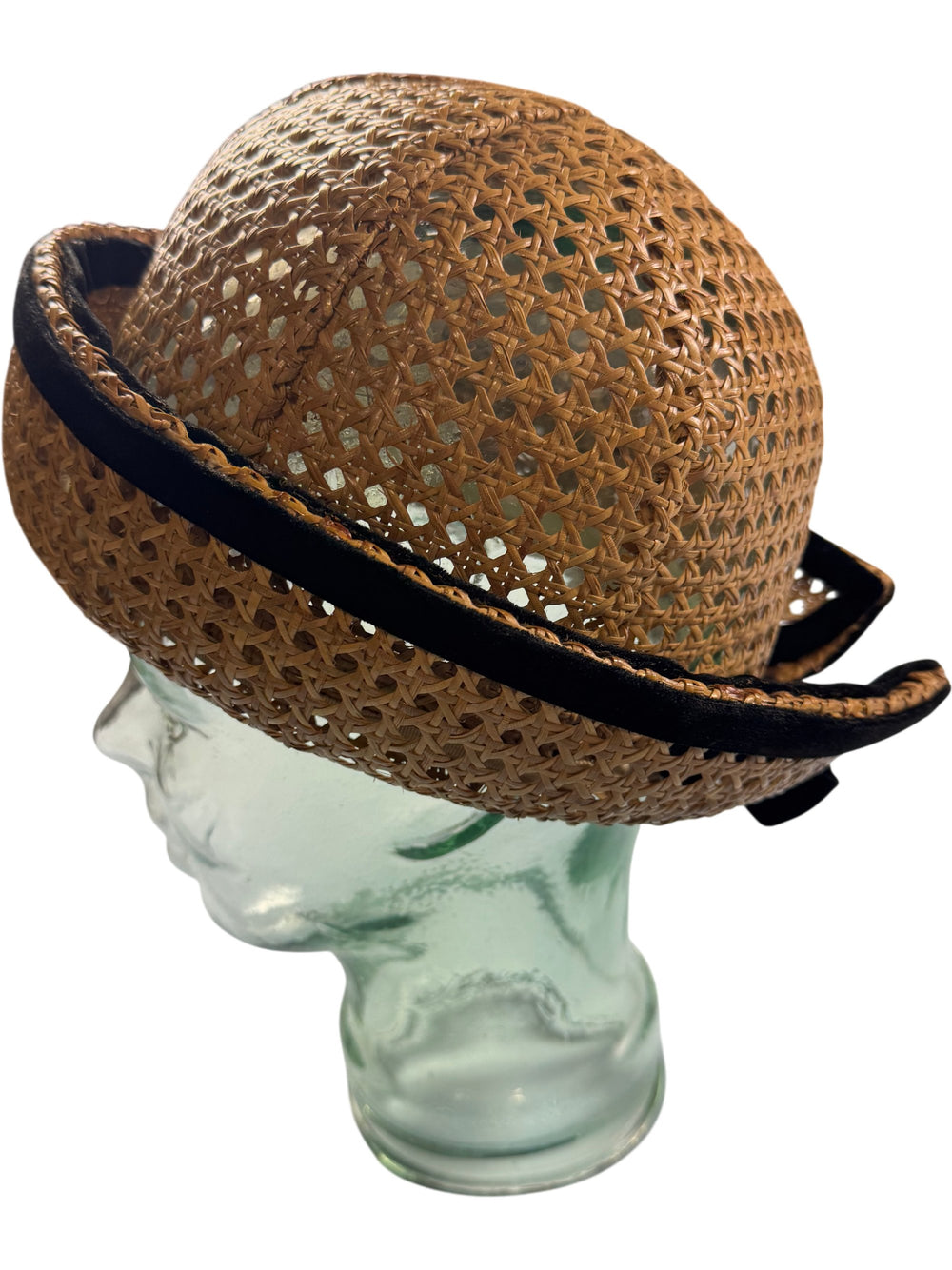 Henry Heath Woven Straw Hat with hat box - Think Vintage