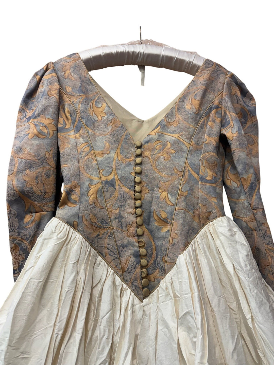 Vintage Floral Brocade Wedding Dress
