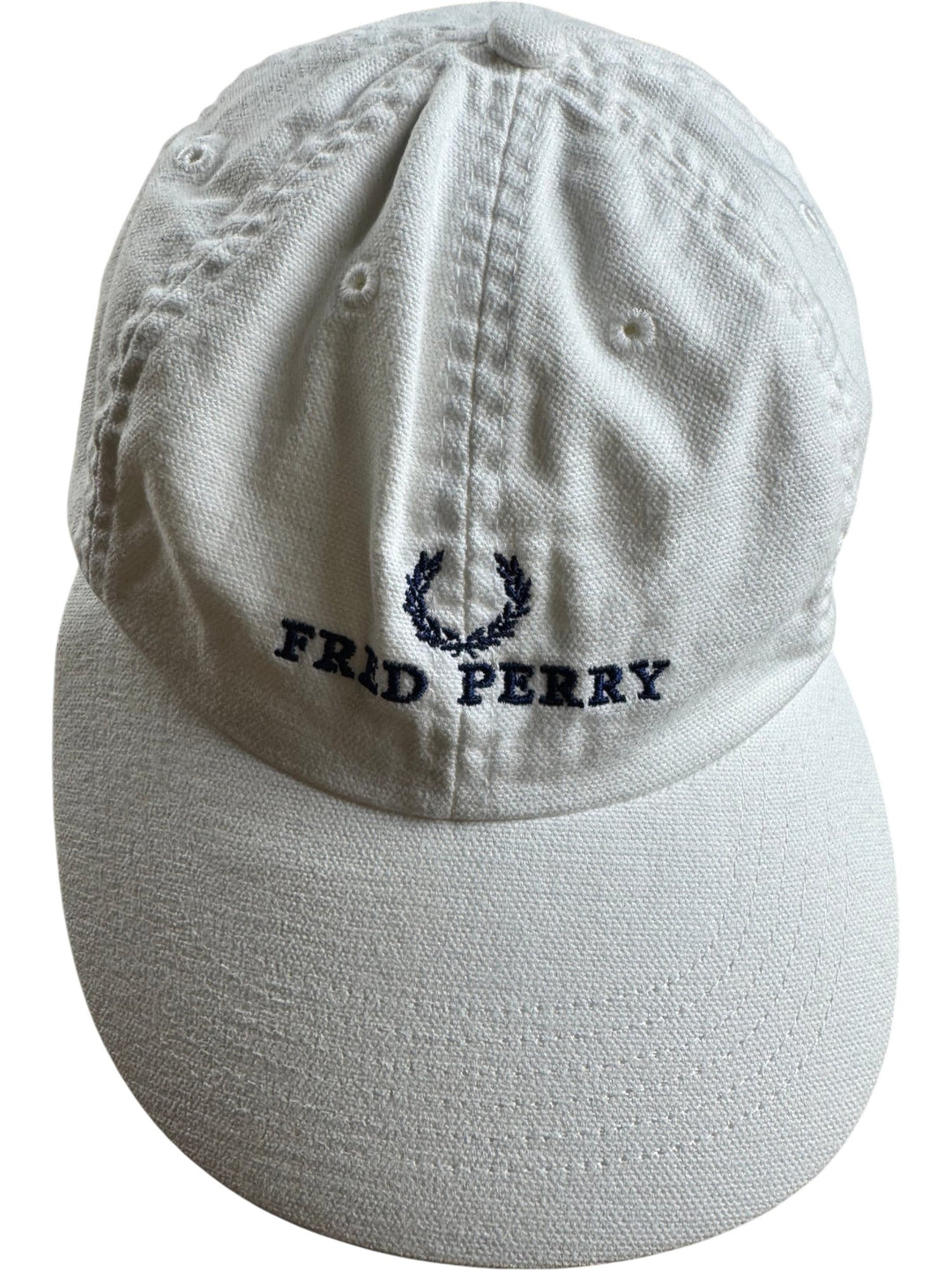 Fred Perry White Cotton Cap