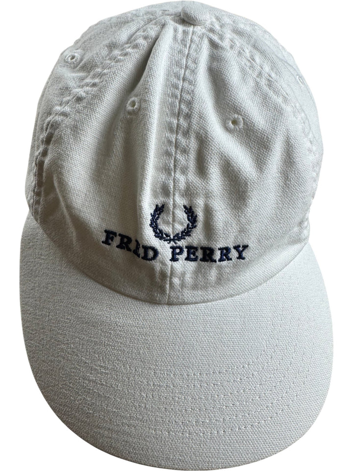 Fred Perry White Cotton Cap