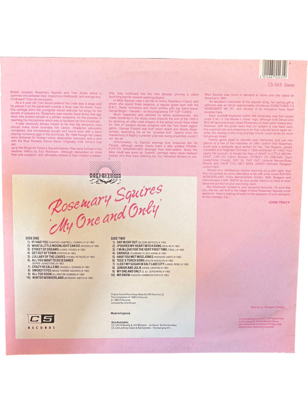 Rosemary Squires My One and Only Vinyl Record - Good